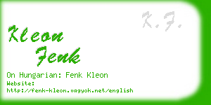 kleon fenk business card